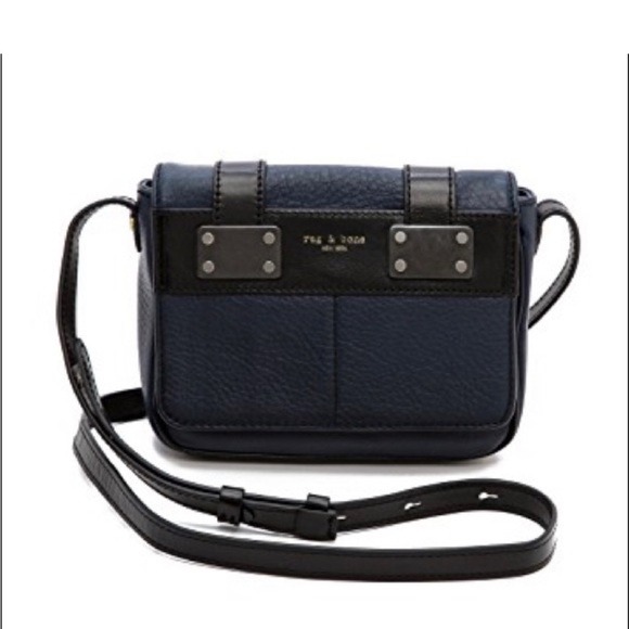 rag & bone Handbags - Rag & Bone navy and black mini pilot crossbody purse